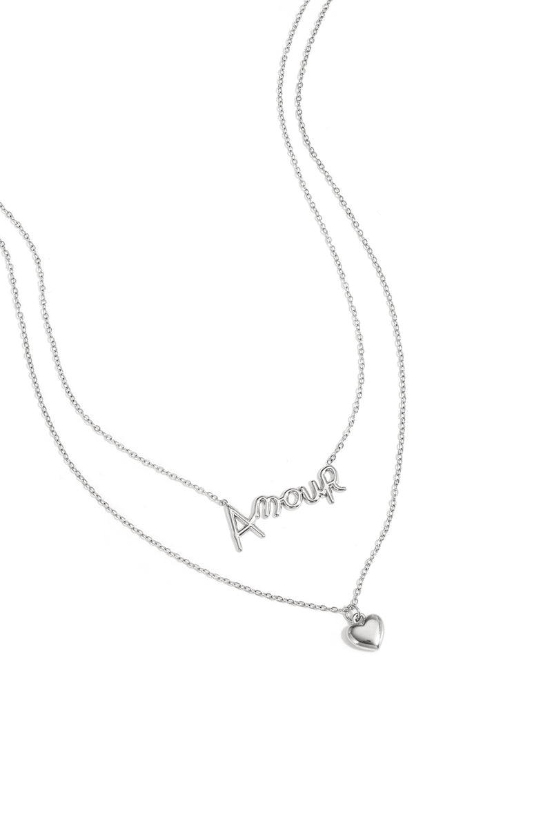 Collana a strati amour con cuore