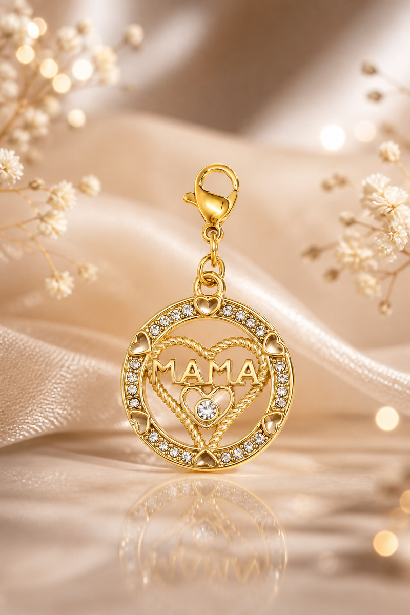 Ciondolo mamma con strass