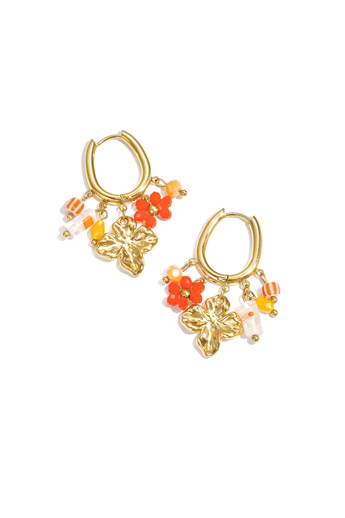 Orecchini con diverse perline pendenti