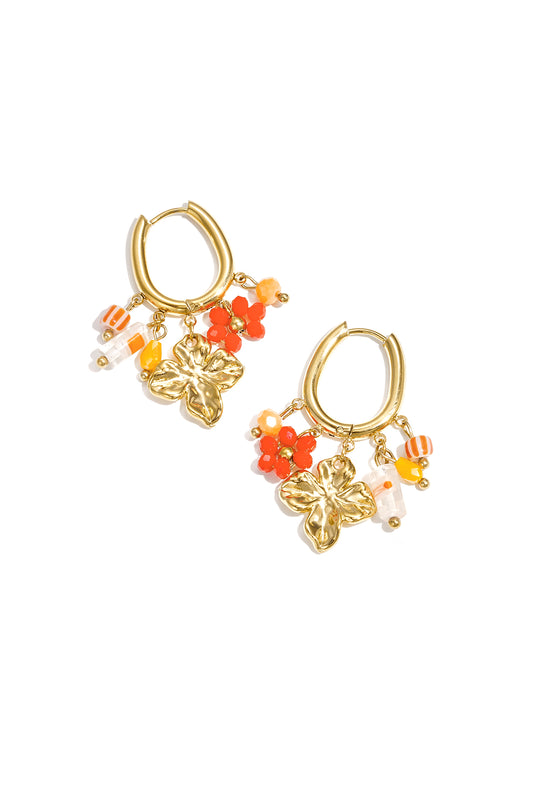 Orecchini con diverse perline pendenti