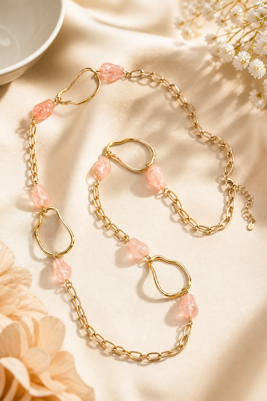 Collana lunga con perline
