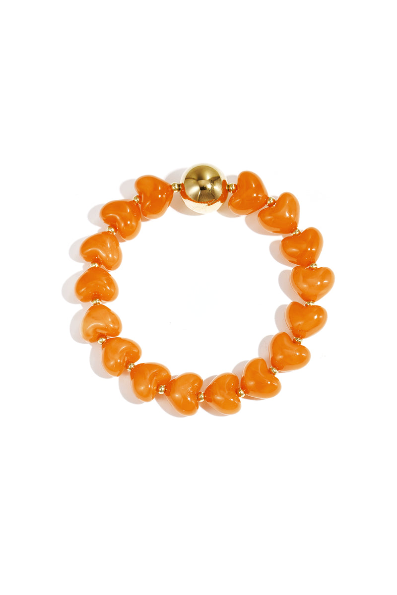 Bracciale statement con perline a forma di cuore