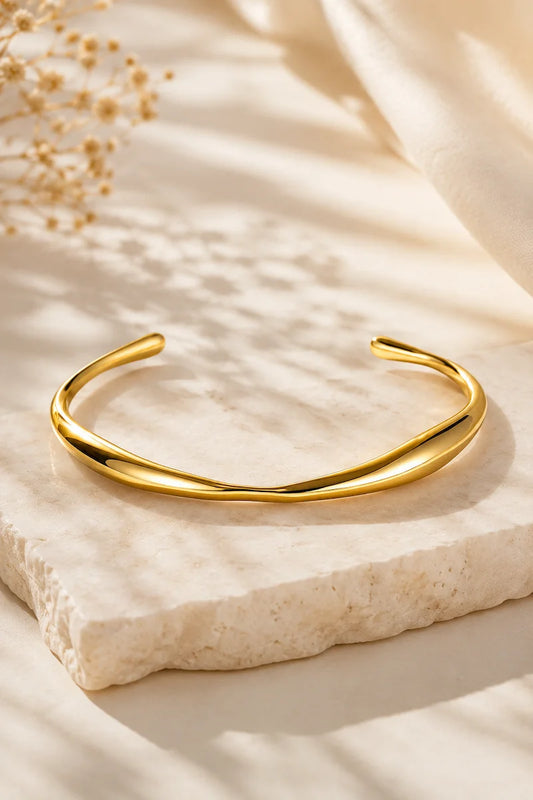 Bracciale Rigido in Acciaio Gold