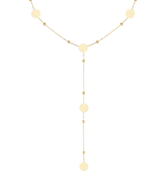 collana lunga con cerchi dappertutto: colore oro