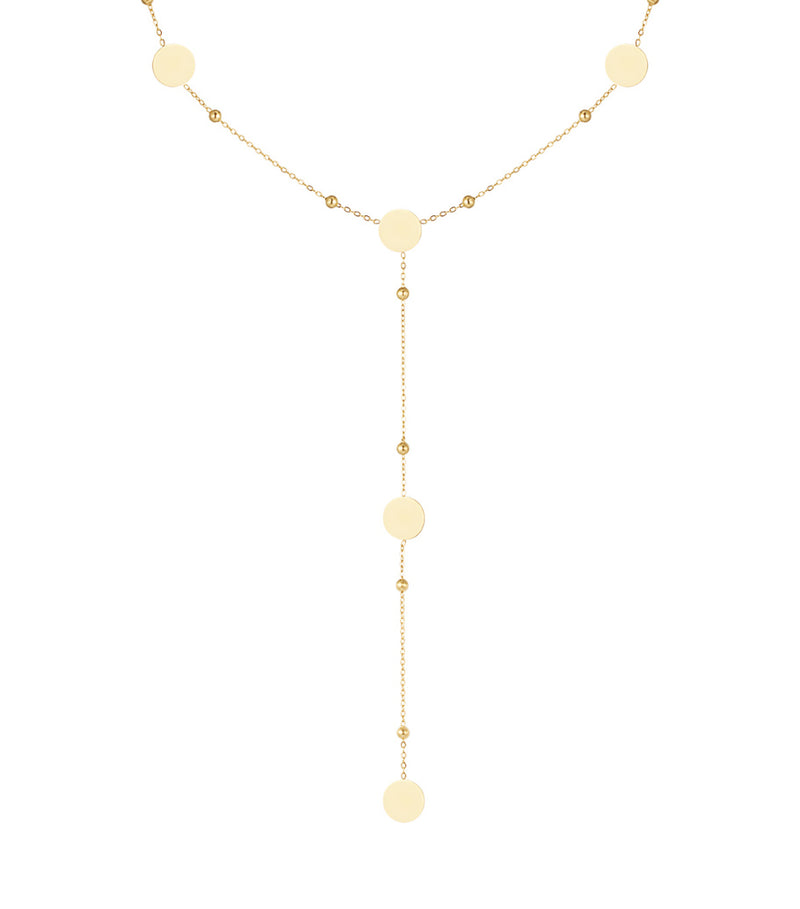 collana lunga con cerchi dappertutto: colore oro