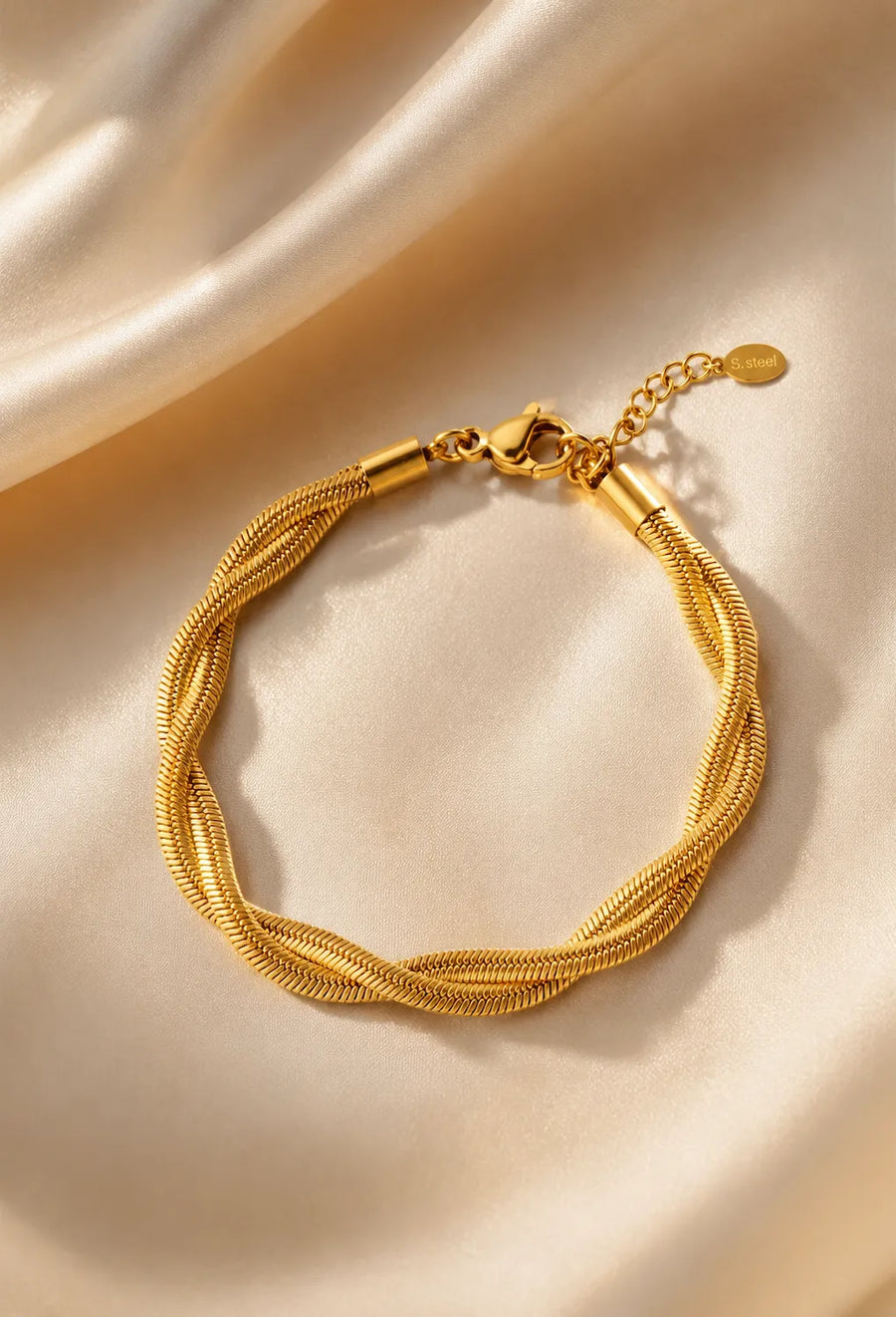 Bracciale Intrecciamo in acciaio Gold