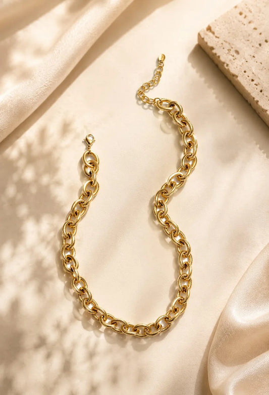 Collane a catena in acciaio gold
