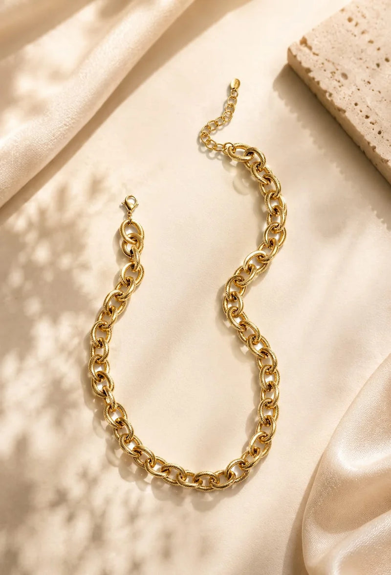 Collane a catena in acciaio gold