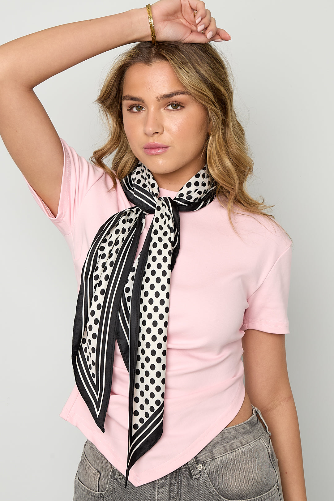 Sciarpe estive a pois, casual, in poliestere, accessori quotidiani
