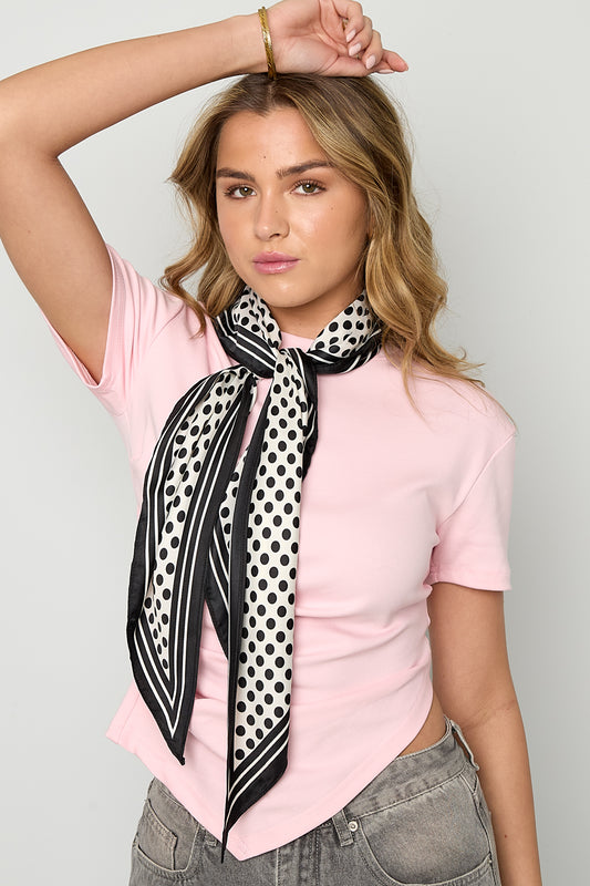 Sciarpe estive a pois, casual, in poliestere, accessori quotidiani