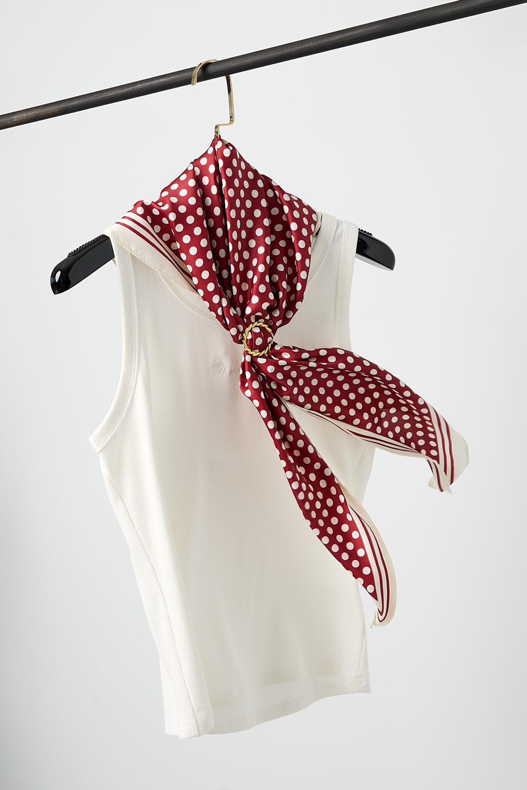 Sciarpe estive a pois, casual, in poliestere, accessori quotidiani