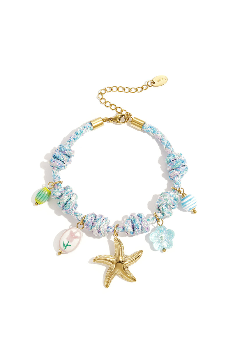 Braccialetti con ciondoli in corda, serie Heart Sweet Daily Romantic, gioielli da donna