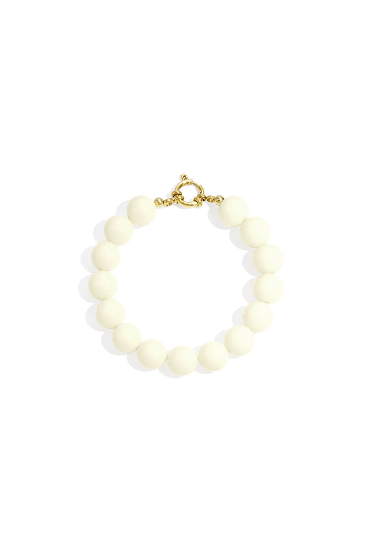 Collana con perle medie e chiusura frontale-12mm