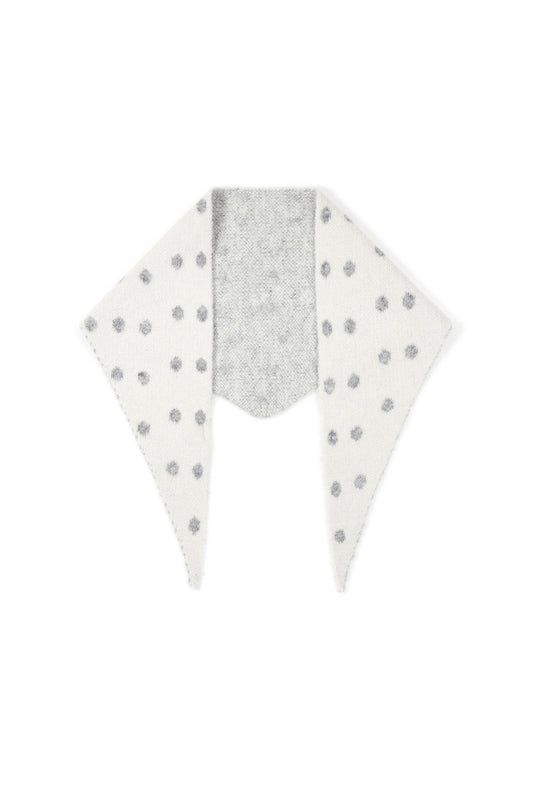 Sciarpa triangolare a pois audaci