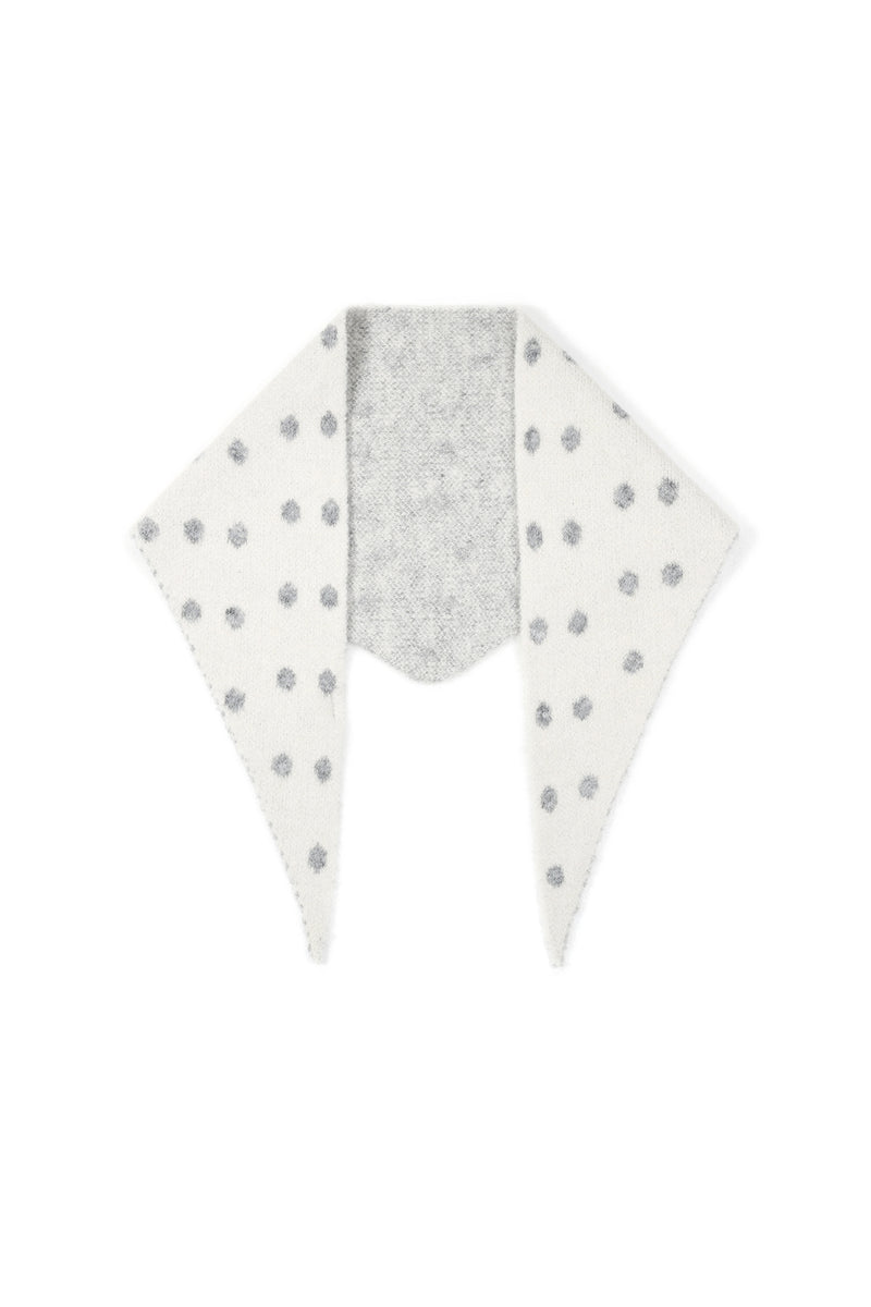 Sciarpa triangolare a pois audaci