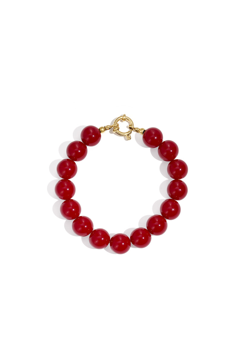 Collana con perle medie e chiusura frontale-12mm